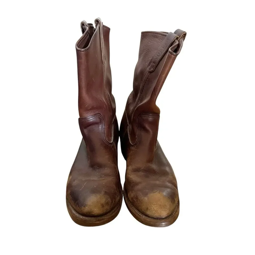 Red Wing Pecos 1105 Mens Size 11.5 D‎ Pull-On Work Boot USA Made Reddish Brown